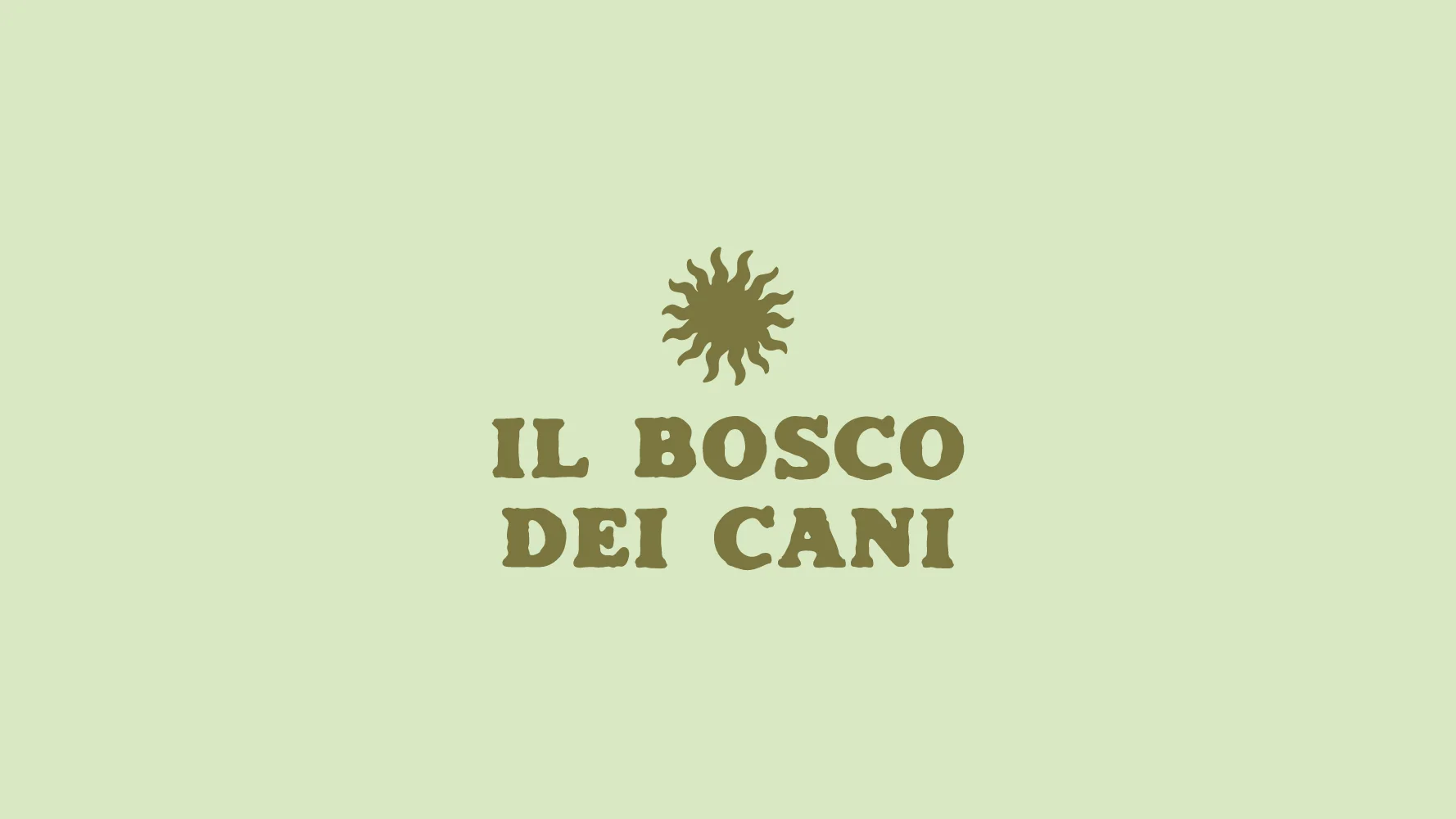 Logo verde oliva su fondo verde chiaro