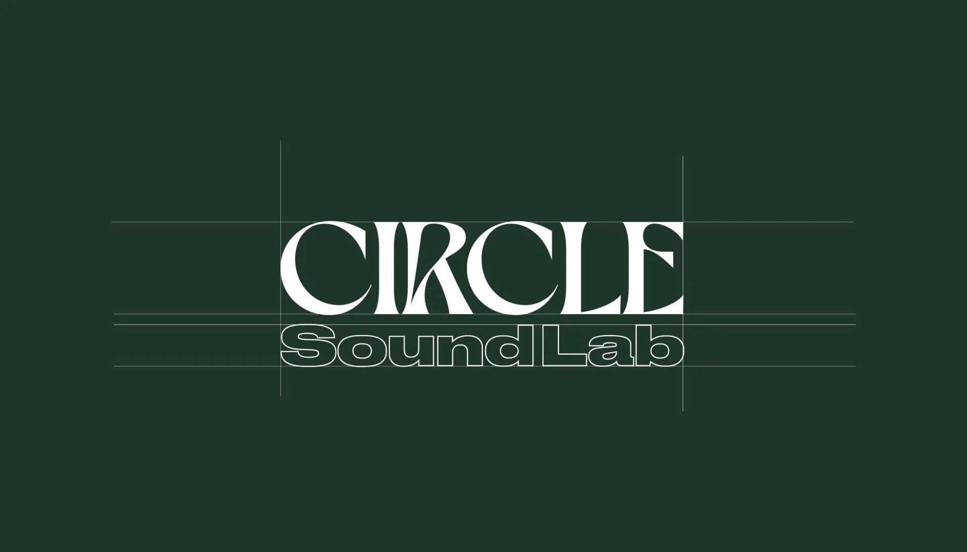 Logo Circle Sound Lab su fondo verde scuro