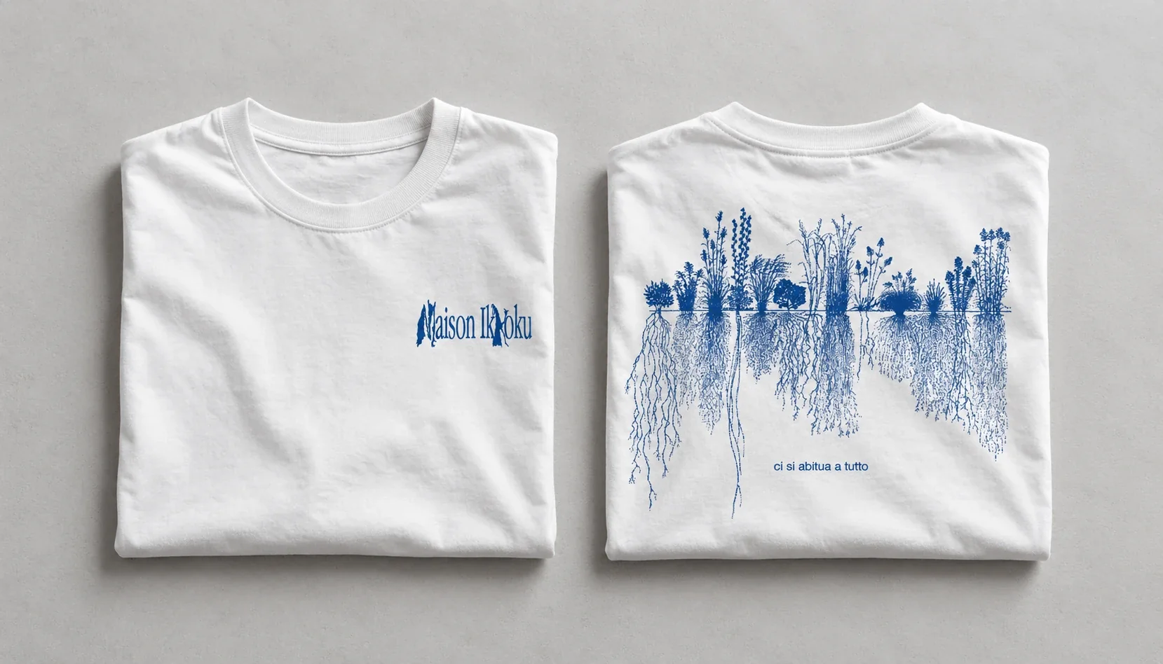 Mockup realistico delle magliette bianche piegate