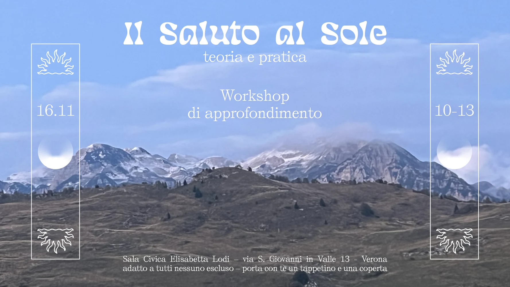 Il Saluto al Sole: grafica del workshop
